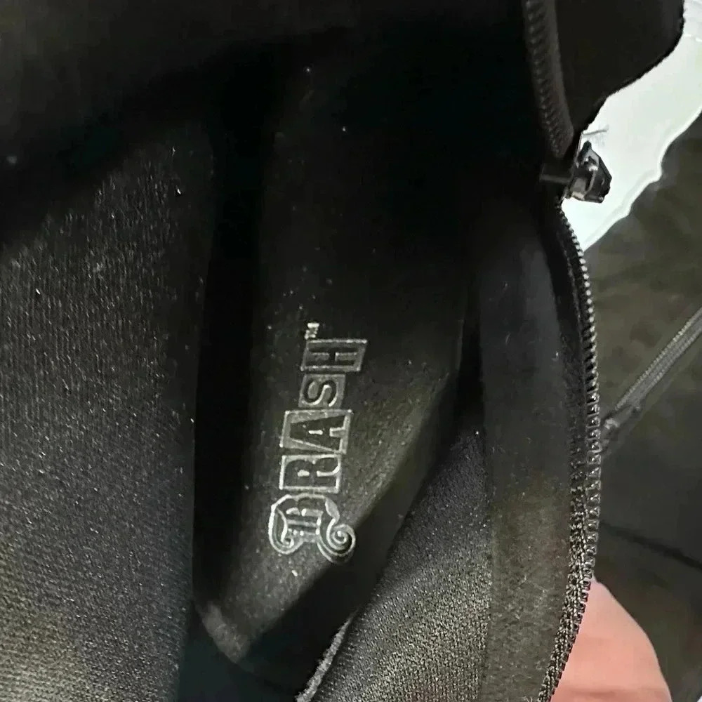 Brash Black Over the Knee Boots - Picture 6 of 7